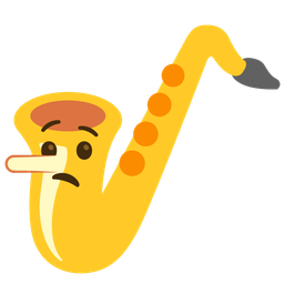 Saxophone and Lying face