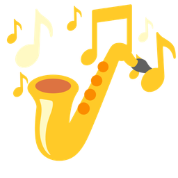 Saxophone and Musical notes