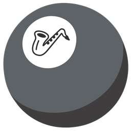 Saxophone and Pool 8 ball