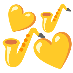 Saxophone and Revolving hearts