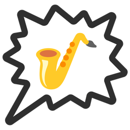 Saxophone and Right anger bubble