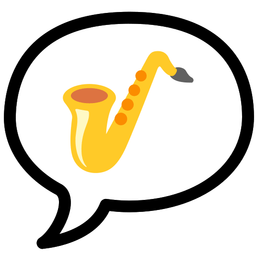 Saxophone and Speech balloon