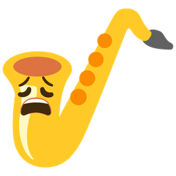 Saxophone and Weary face