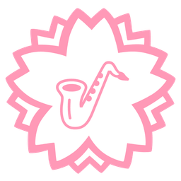 Saxophone and White flower