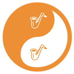 Saxophone and Yin yang