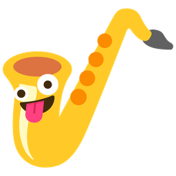 Saxophone and Zany face