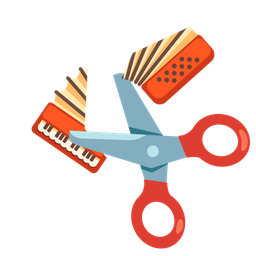 scissors and accordion