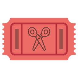 scissors and admission tickets