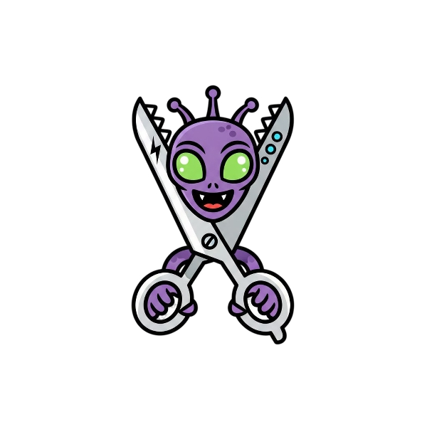 Scissors and Alien monster