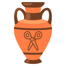 scissors and amphora