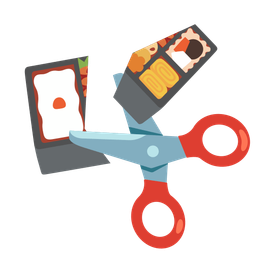 scissors and bento box