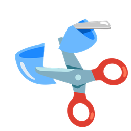 scissors and bowl with spoon