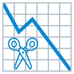 scissors and chart decreasing