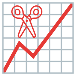 scissors and chart increasing