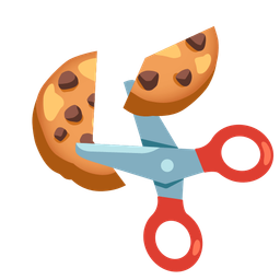scissors and cookie
