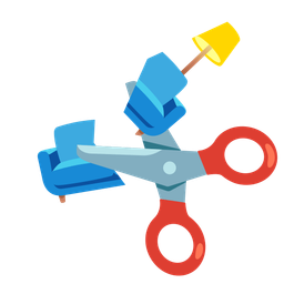 scissors and couch and lamp