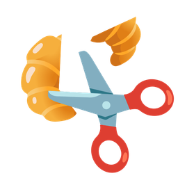 scissors and croissant