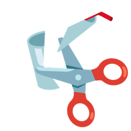 scissors and cup with straw