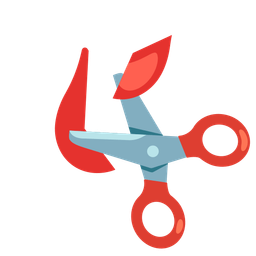 scissors and drop of blood