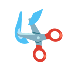 scissors and droplet