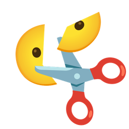 scissors and face without mouth