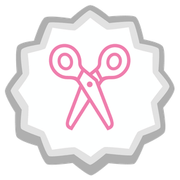 scissors and fish cake with swirl