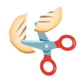 scissors and flatbread