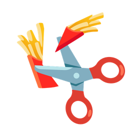 scissors and french fries