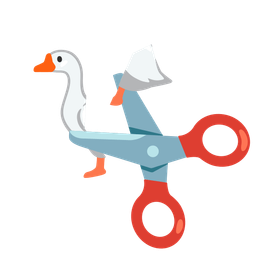 scissors and goose