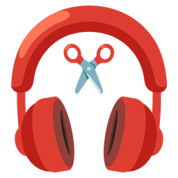 scissors and headphone