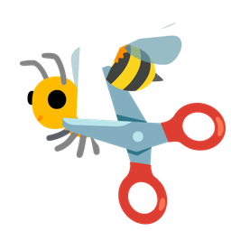 scissors and honeybee