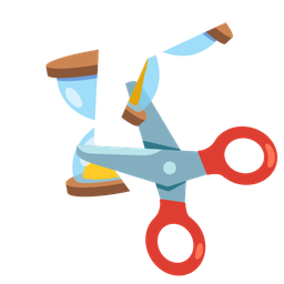 scissors and hourglass done