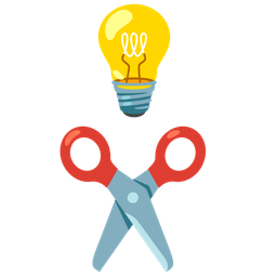 scissors and light bulb