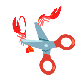 scissors and lobster