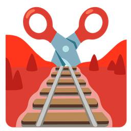 scissors and locomotive