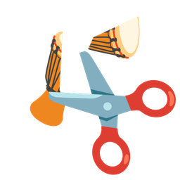 scissors and long drum