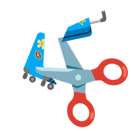 scissors and luggage