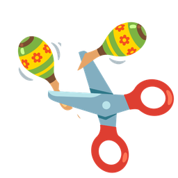 scissors and maracas