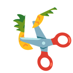 scissors and pineapple