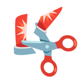 scissors and police car light