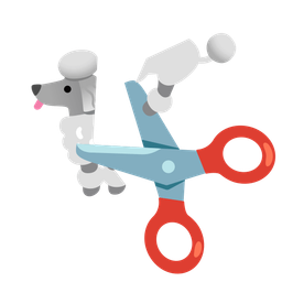 scissors and poodle