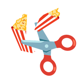 scissors and popcorn