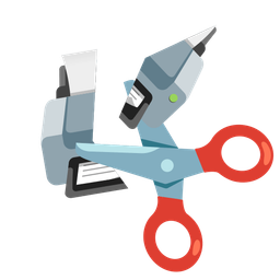 scissors and printer