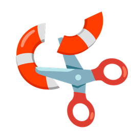 scissors and ring buoy