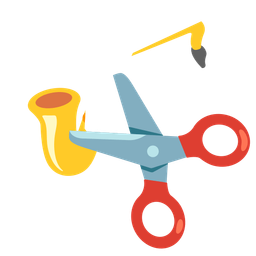 scissors and saxophone