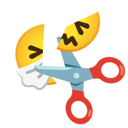 scissors and sneezing face