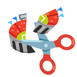 scissors and stadium