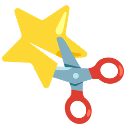 scissors and star