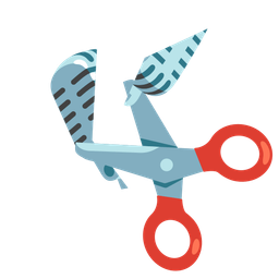 scissors and studio microphone