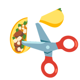 scissors and taco